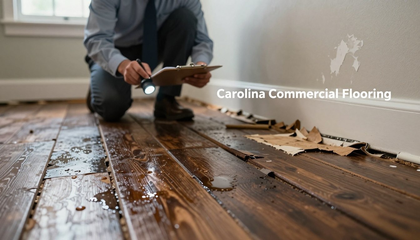 Water damage flooring